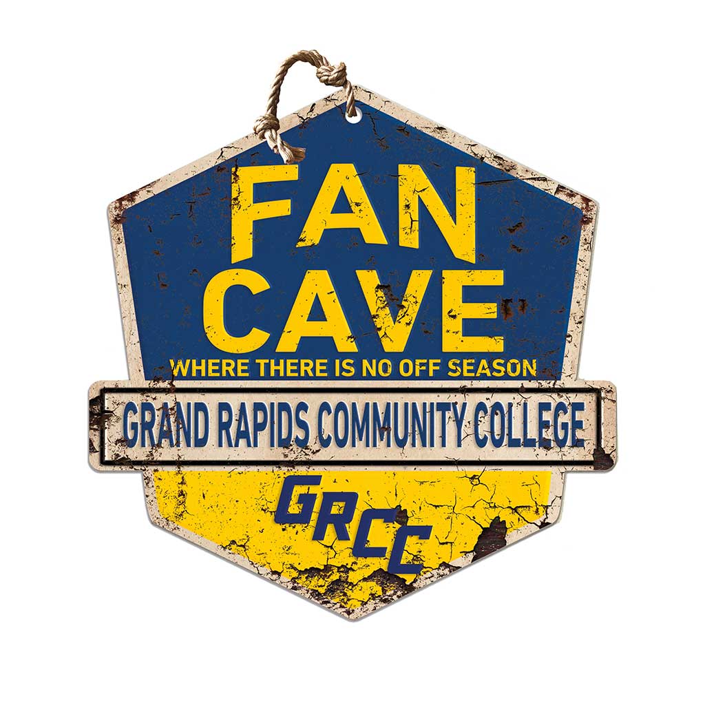 Rustic Badge Fan Cave Sign Grand Rapids Community College Raiders