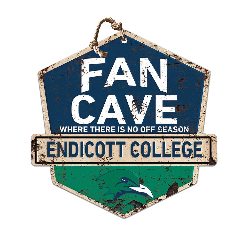 Rustic Badge Fan Cave Sign Endicott College Gulls