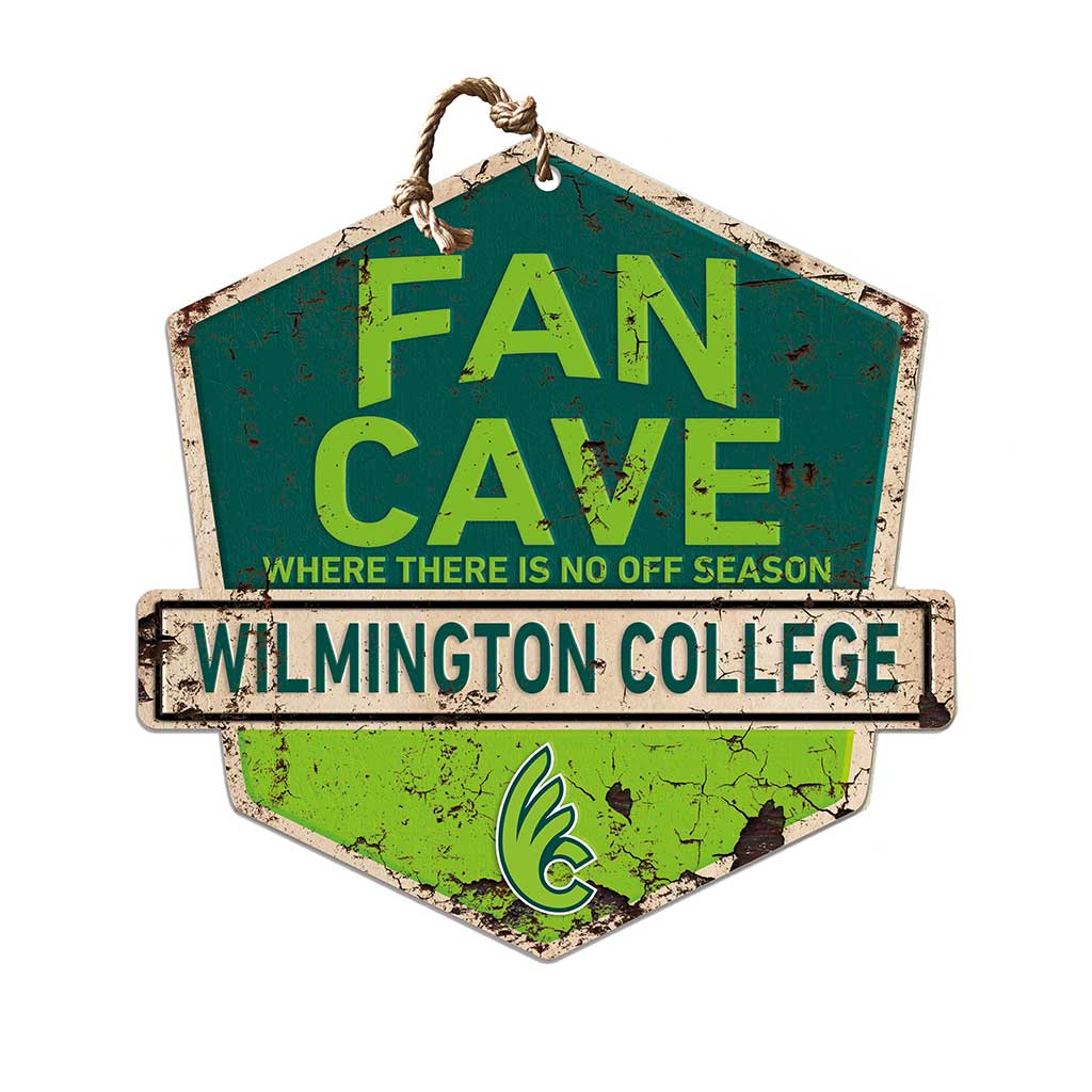 Rustic Badge Fan Cave Sign Wilmington College Quakers
