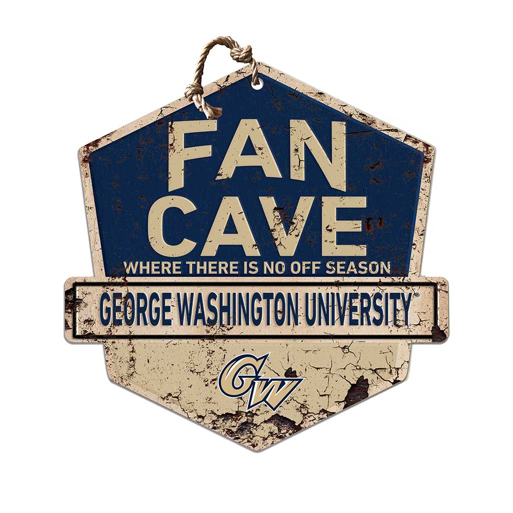 Rustic Badge Fan Cave Sign George Washington Univ Colonials