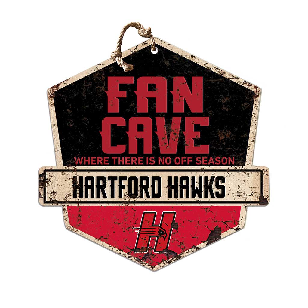 Rustic Badge Fan Cave Sign Hartford Hawks