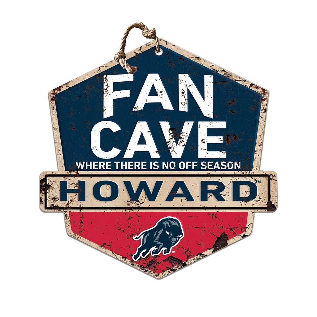 Rustic Badge Fan Cave Sign Howard Bison