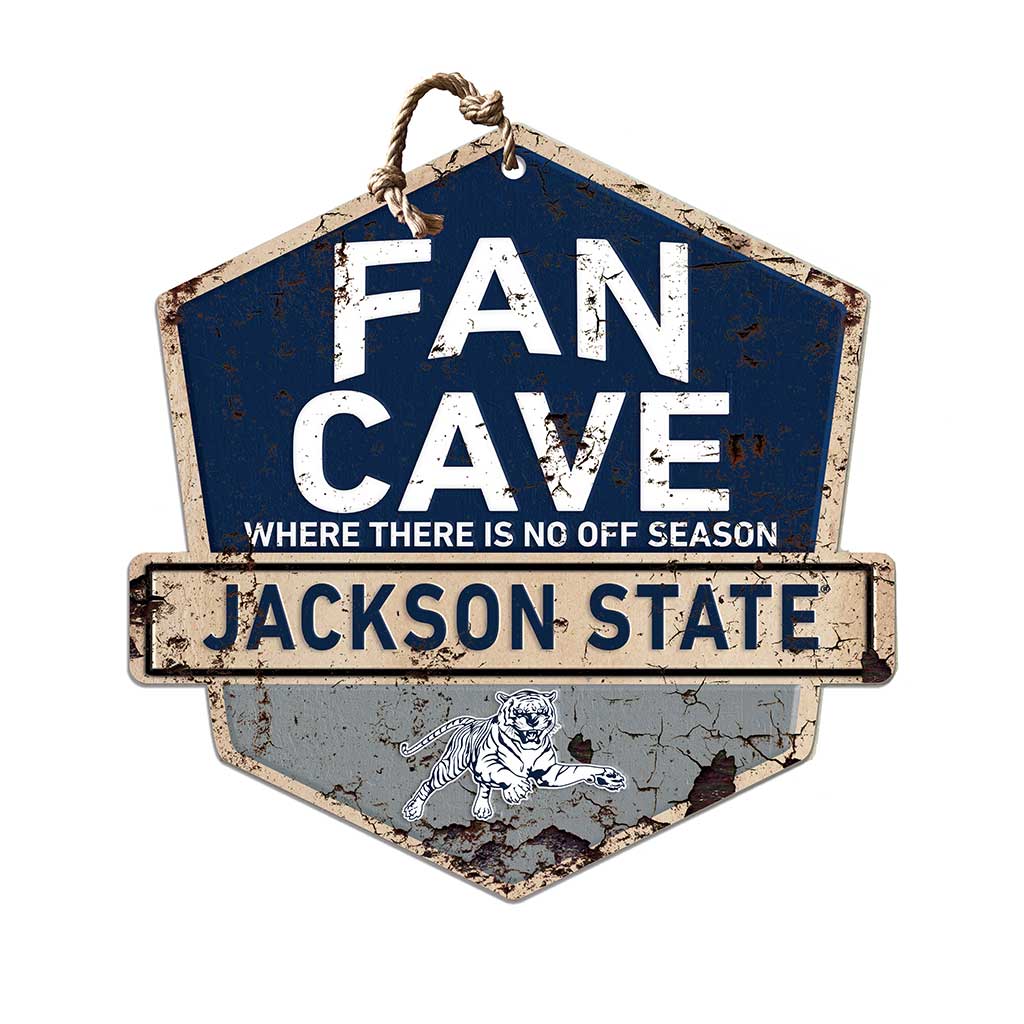 Rustic Badge Fan Cave Sign Jackson State Tigers