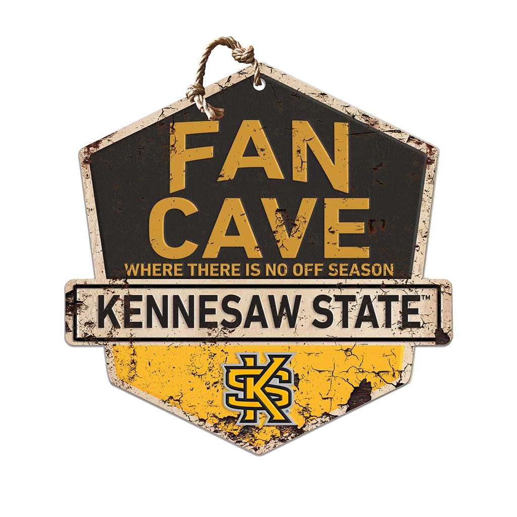 Rustic Badge Fan Cave Sign Kennesaw State Owls