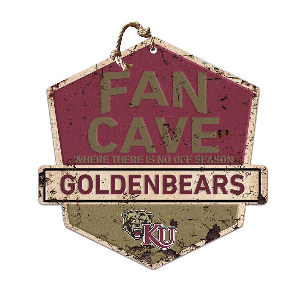 Rustic Badge Fan Cave Sign Kutztown Golden Bears