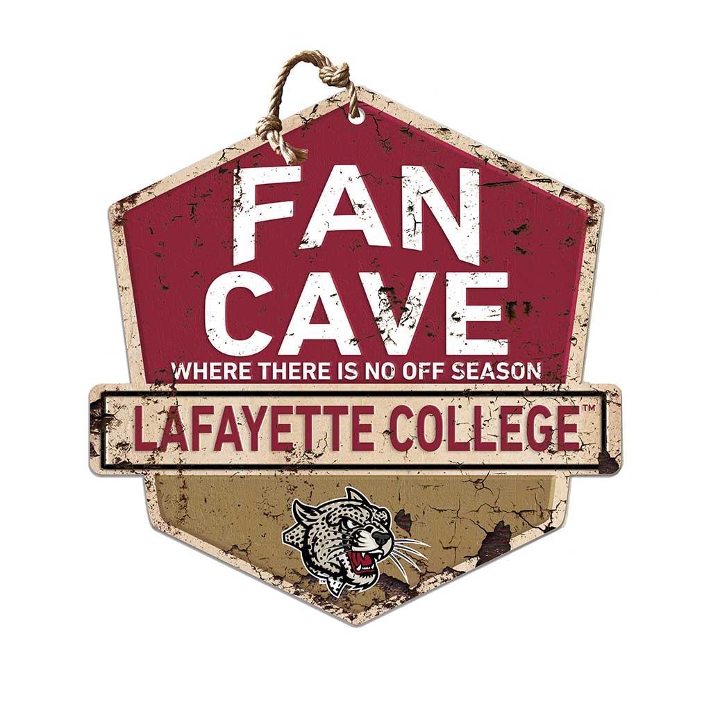 Rustic Badge Fan Cave Sign Lafayette College Leopards