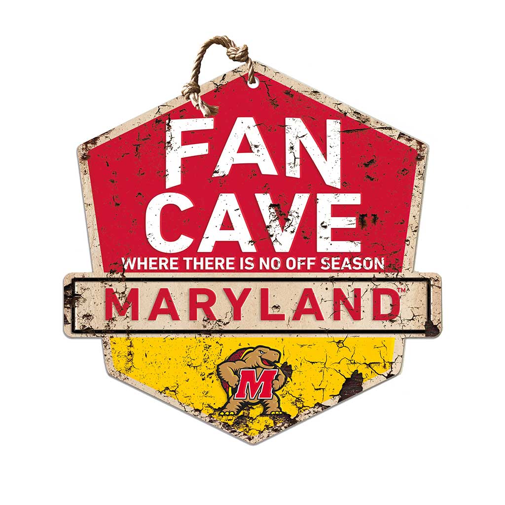 Rustic Badge Fan Cave Sign Maryland Terrapins