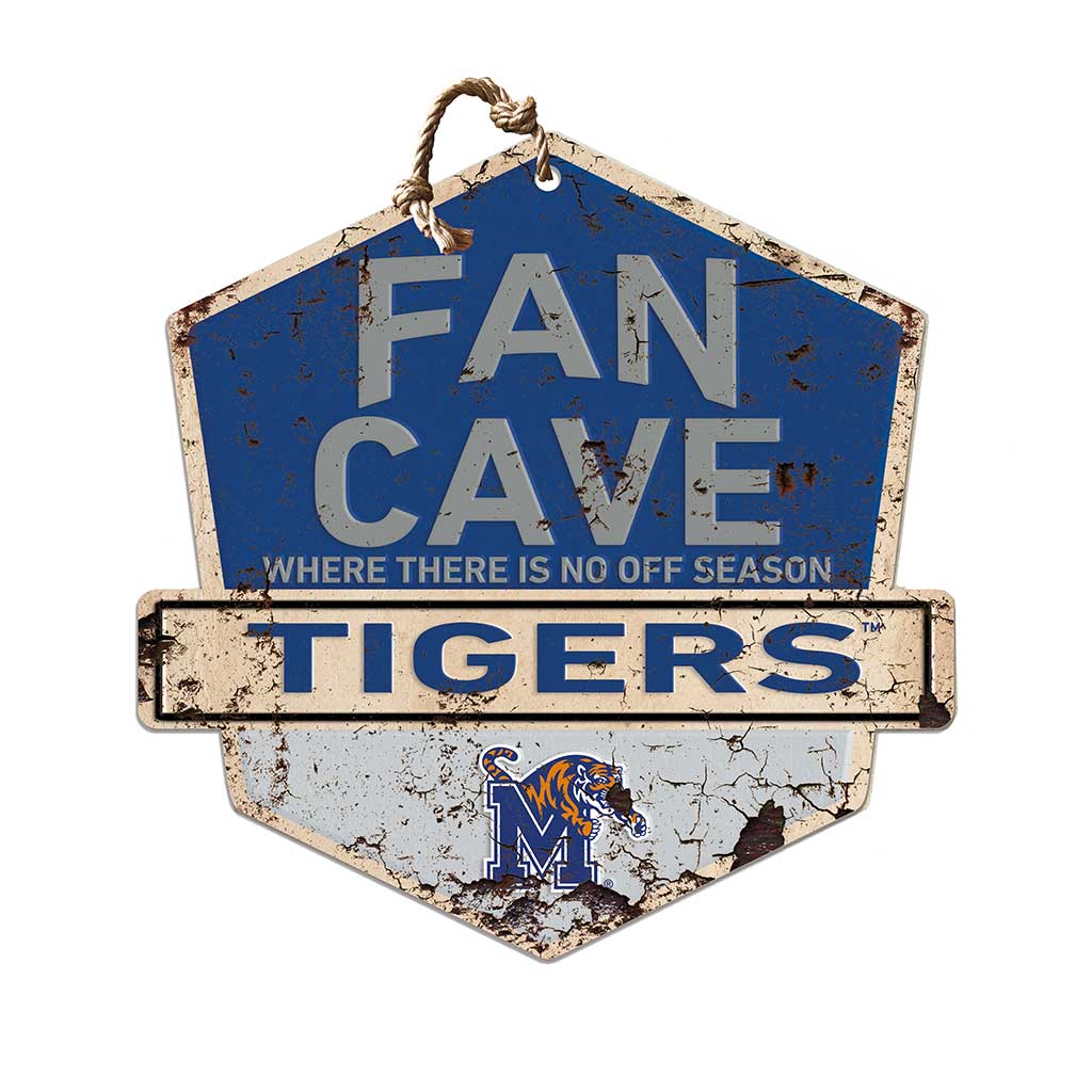 Rustic Badge Fan Cave Sign Memphis Tigers