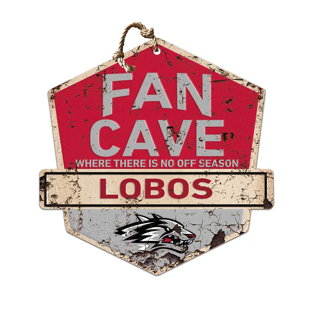 Rustic Badge Fan Cave Sign New Mexico Lobos