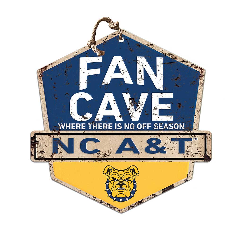 Rustic Badge Fan Cave Sign North Carolina A&T Aggies