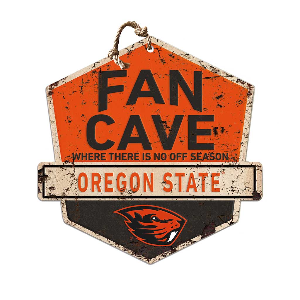 Rustic Badge Fan Cave Sign Oregon State Beavers