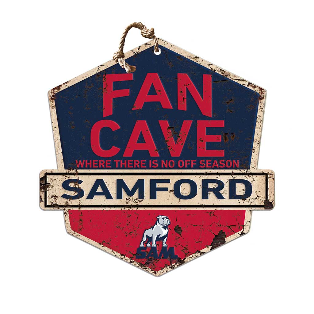 Rustic Badge Fan Cave Sign Samford Bulldogs