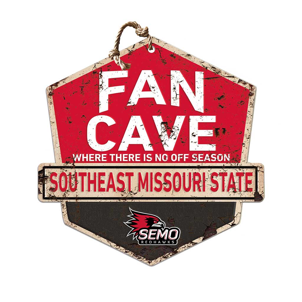Rustic Badge Fan Cave Sign Southeast Missouri State Redhawks