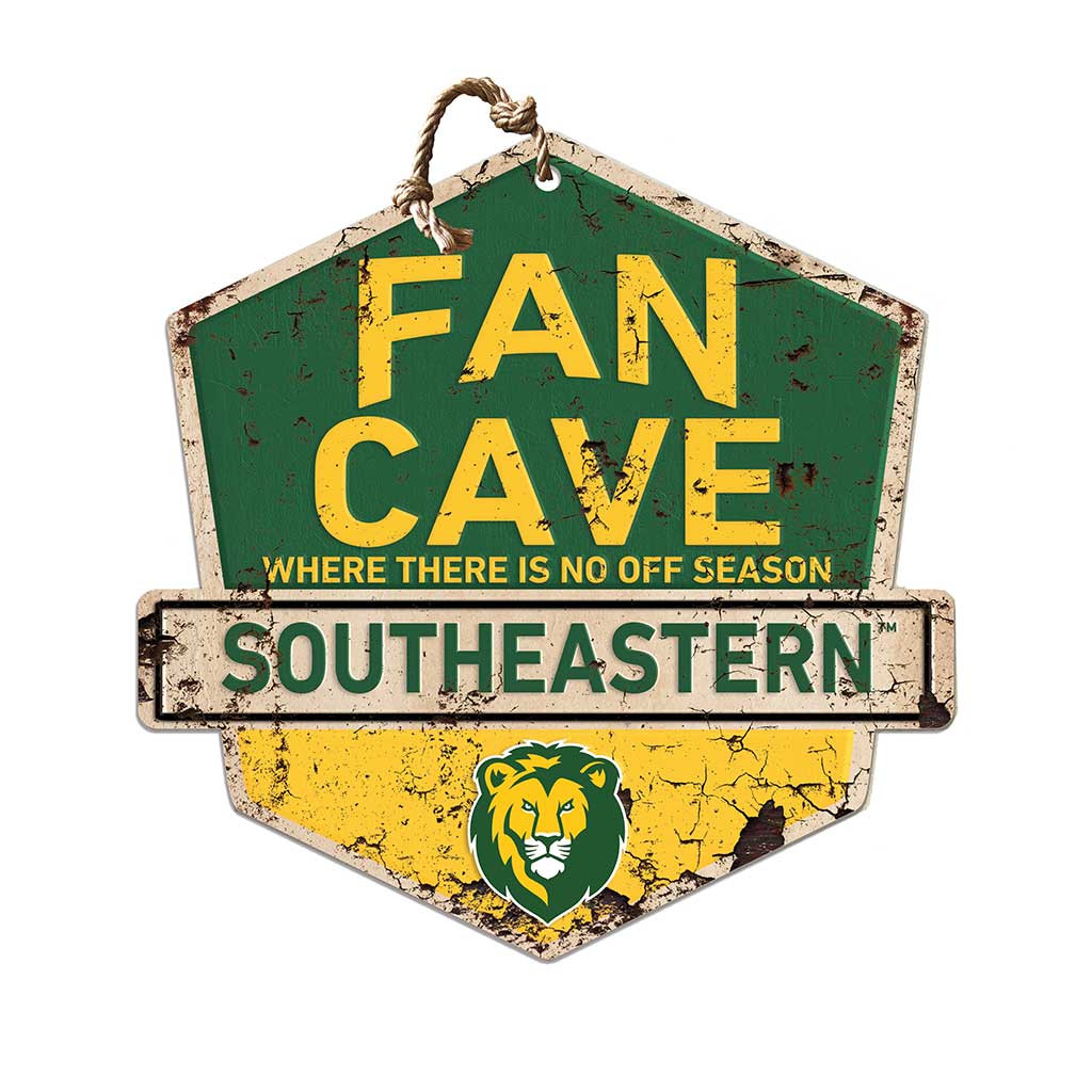 Rustic Badge Fan Cave Sign Southeastern Louisiana Lions