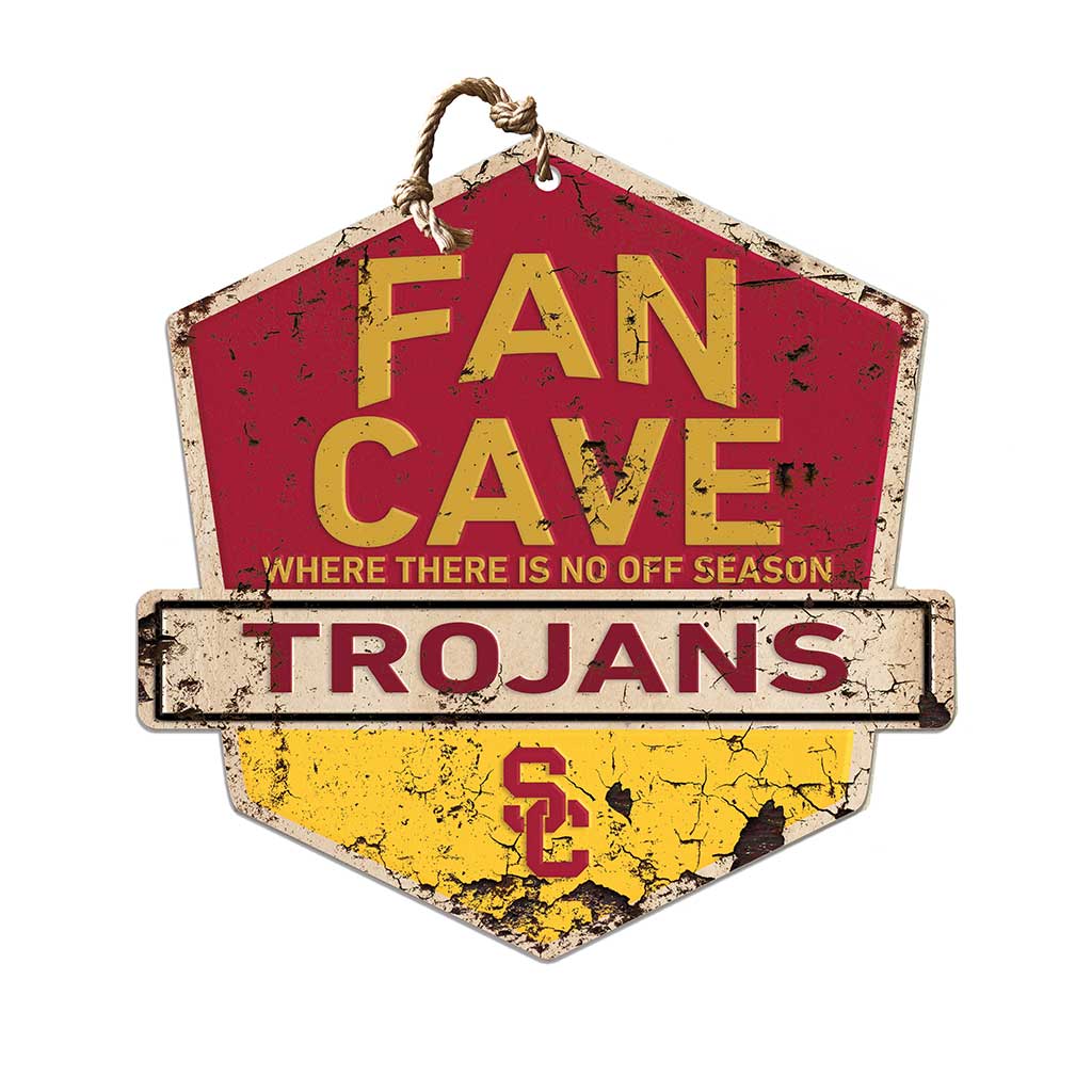 Rustic Badge Fan Cave Sign Southern California Trojans