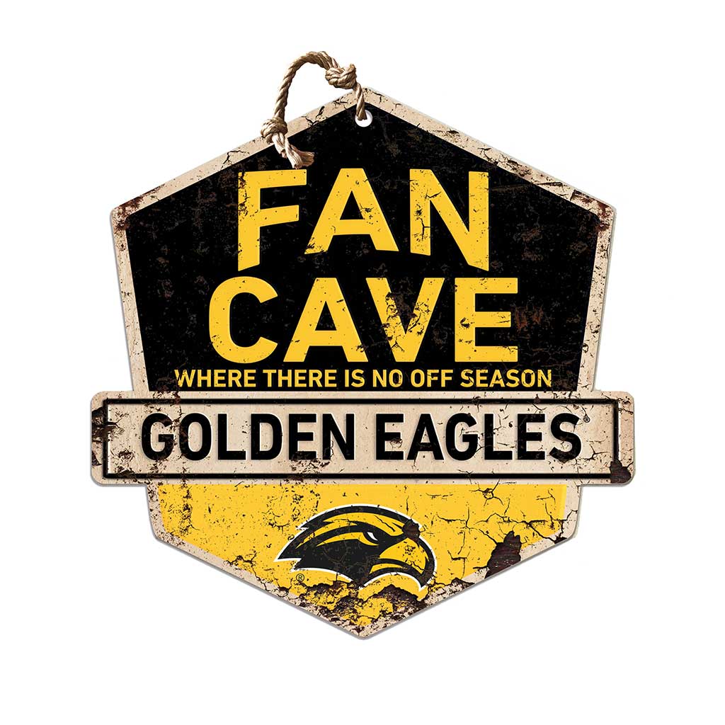 Rustic Badge Fan Cave Sign Southern Mississippi Golden Eagles