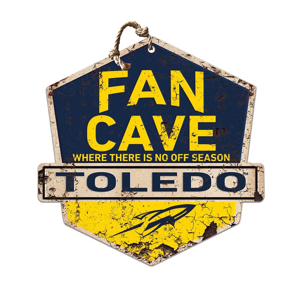 Rustic Badge Fan Cave Sign Toledo Rockets