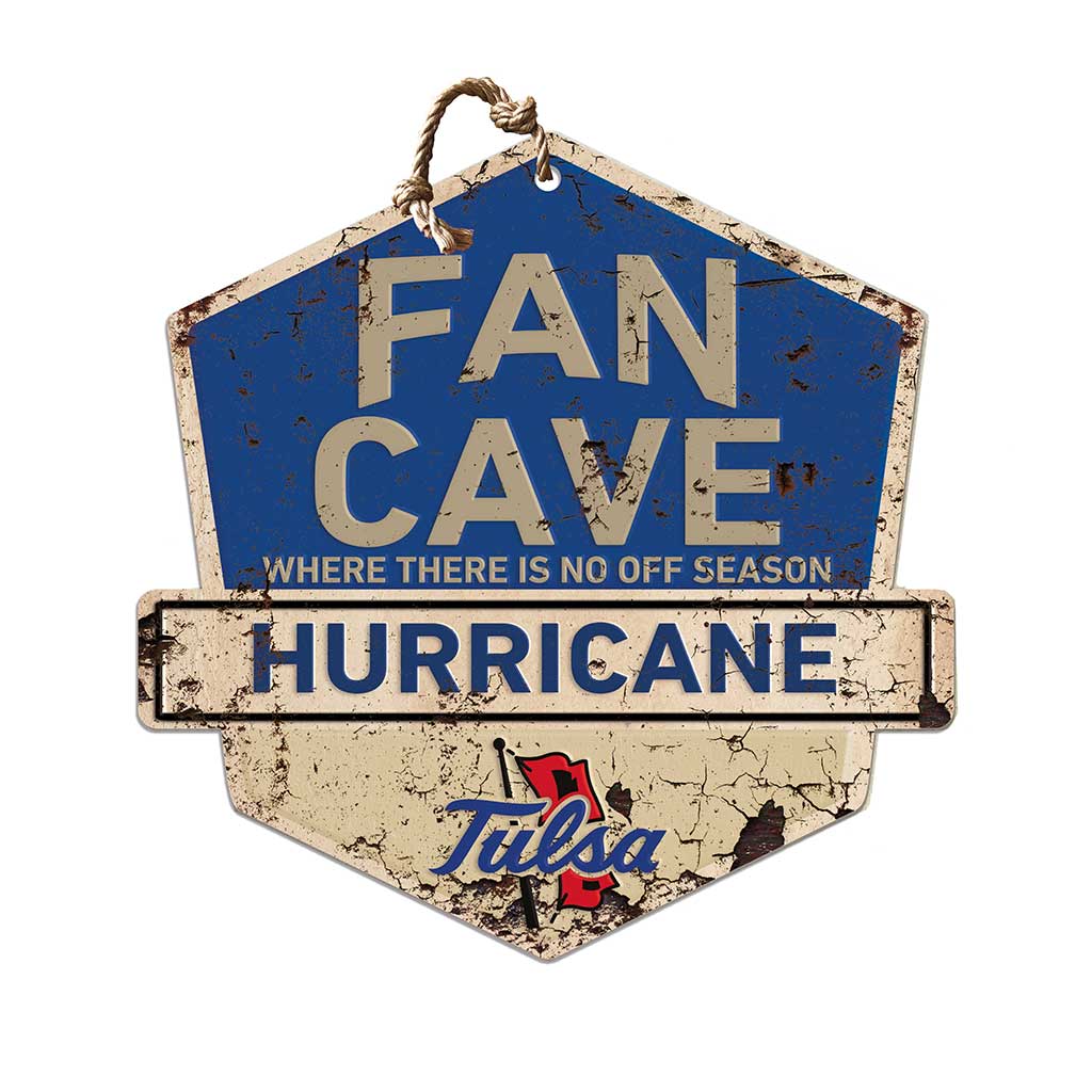 Rustic Badge Fan Cave Sign Tulsa Golden Hurricane