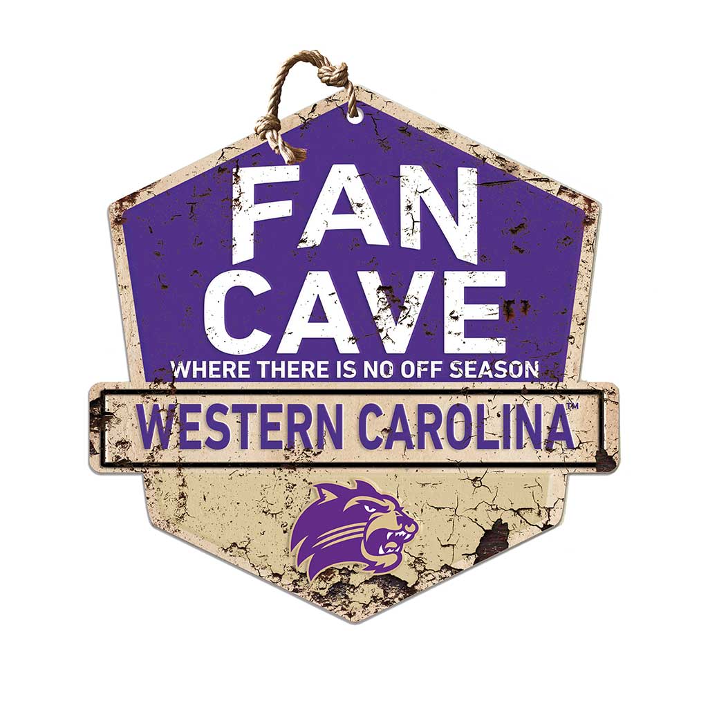 Rustic Badge Fan Cave Sign Western Carolina Catamounts