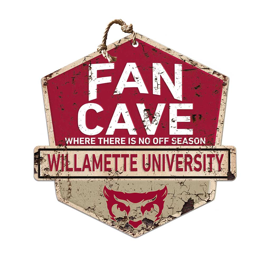 Rustic Badge Fan Cave Sign Willamette Bearcats