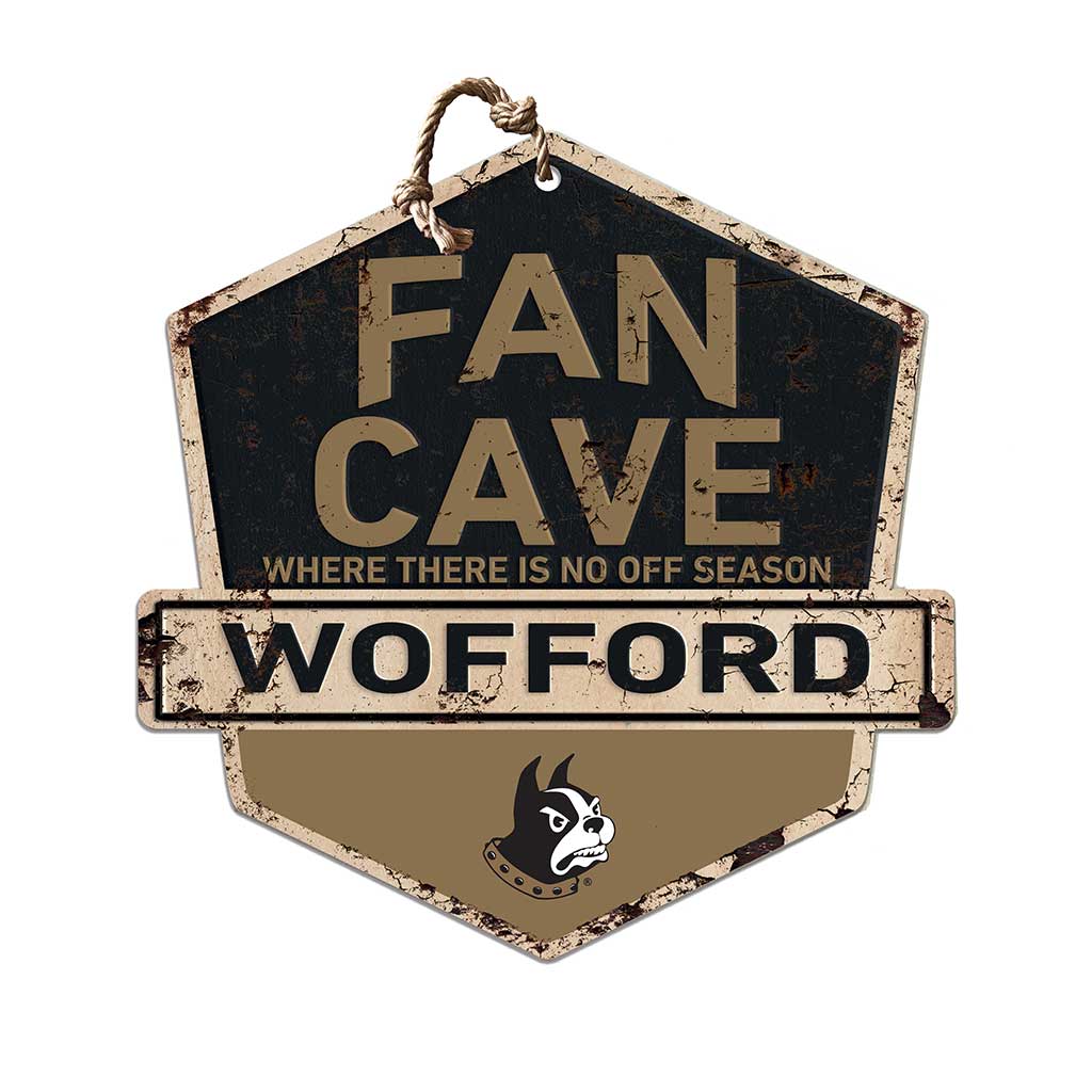 Rustic Badge Fan Cave Sign Wofford College Terriers
