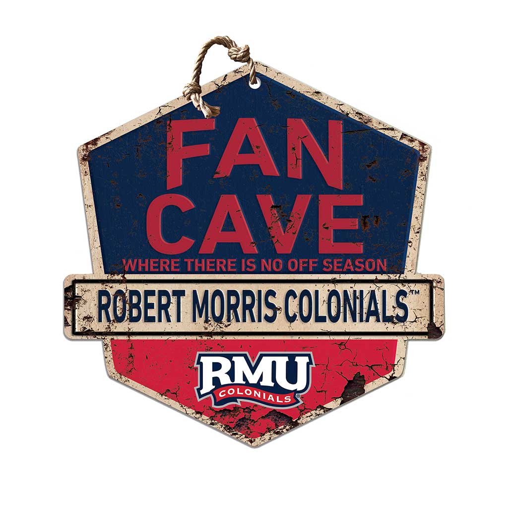 Rustic Badge Fan Cave Sign Robert Morris University Colonials