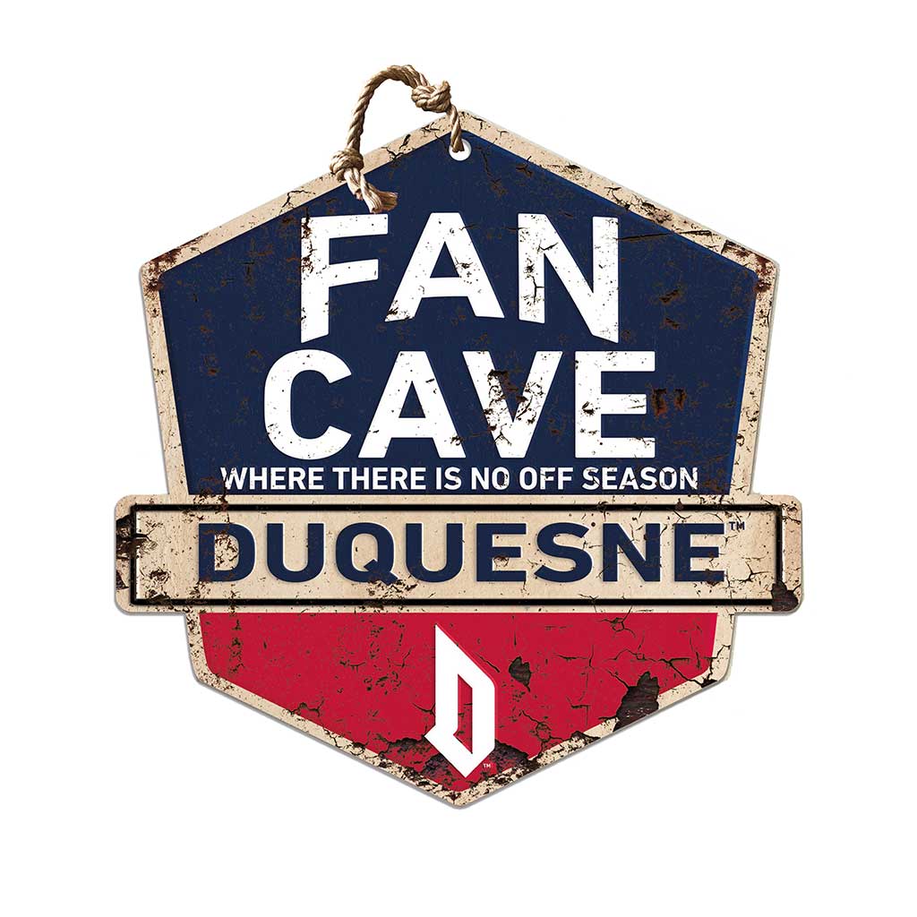 Rustic Badge Fan Cave Sign Duquesne Dukes