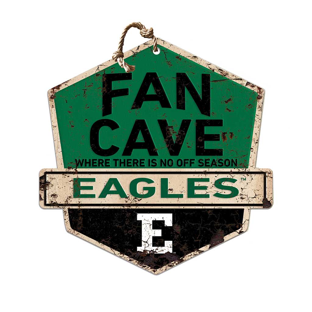 Rustic Badge Fan Cave Sign Eastern Michigan Eagles