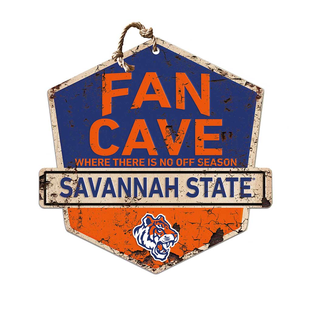 Rustic Badge Fan Cave Sign Savannah State Tigers