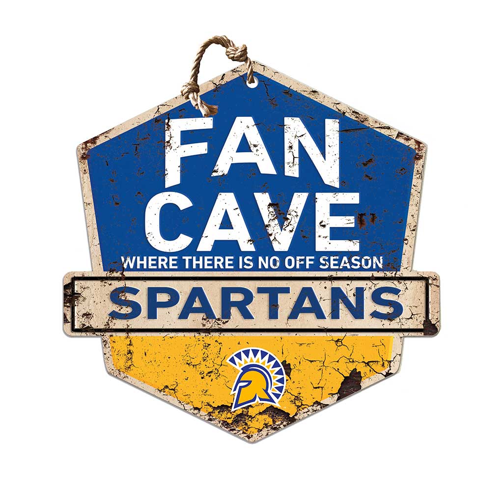 Rustic Badge Fan Cave Sign San Jose State Spartans
