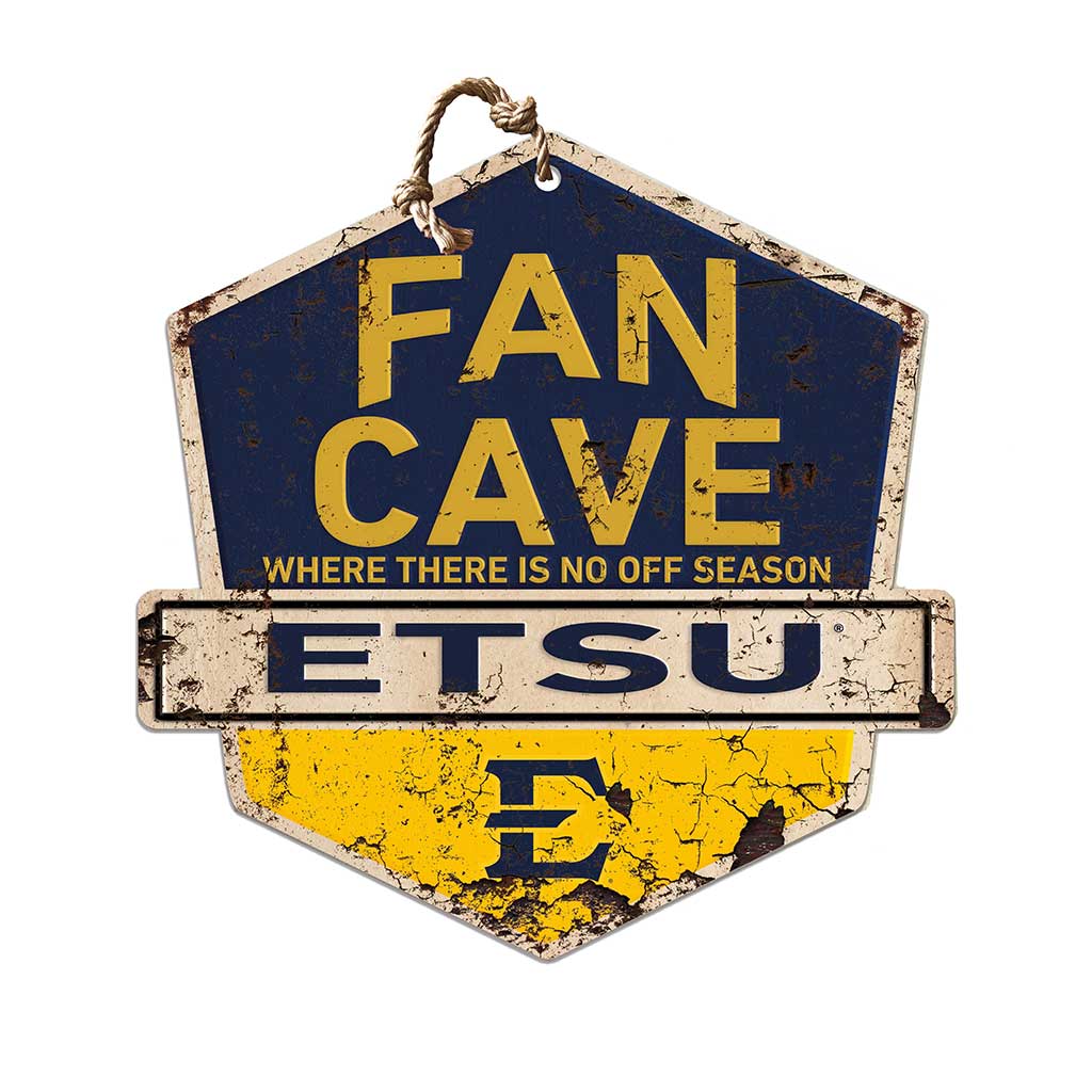 Rustic Badge Fan Cave Sign East Tennessee State Buccaneers