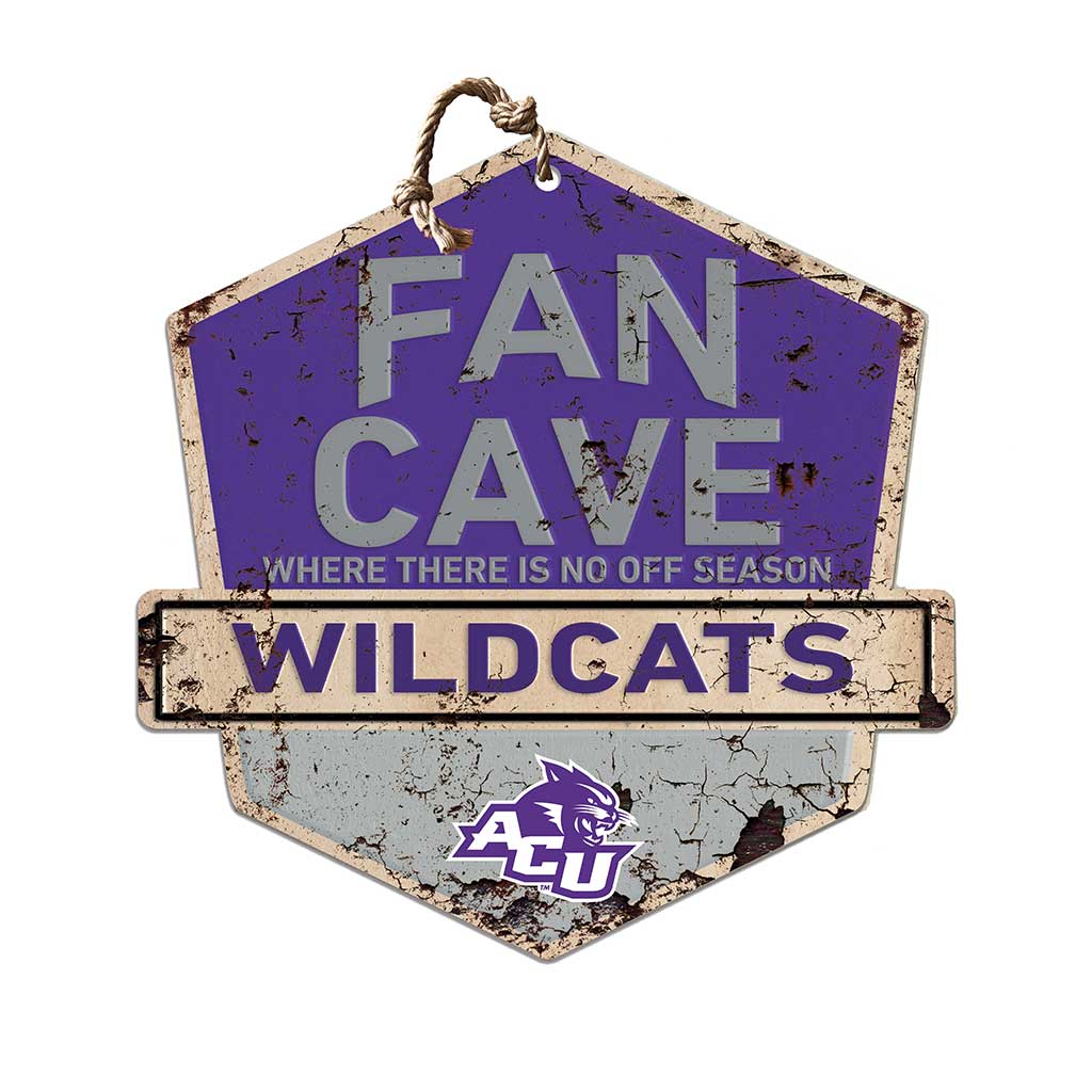 Rustic Badge Fan Cave Sign Abilene Christian Wildcats