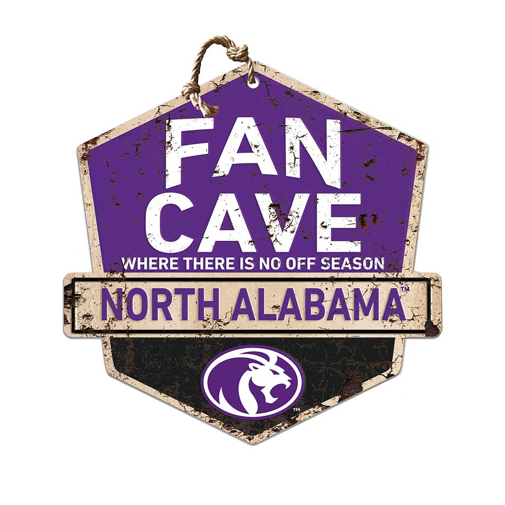 Rustic Badge Fan Cave Sign North Alabama Lions