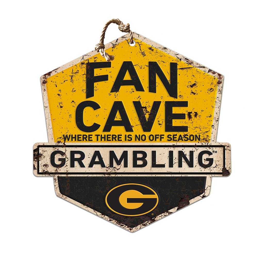 Rustic Badge Fan Cave Sign Grambling State Tigers