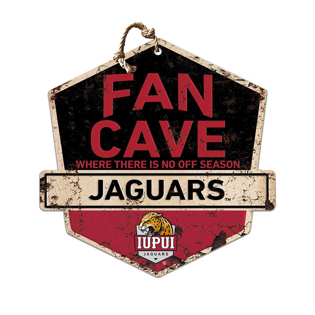 Rustic Badge Fan Cave Sign Indiana-Purdue Indianapolis Jaguars