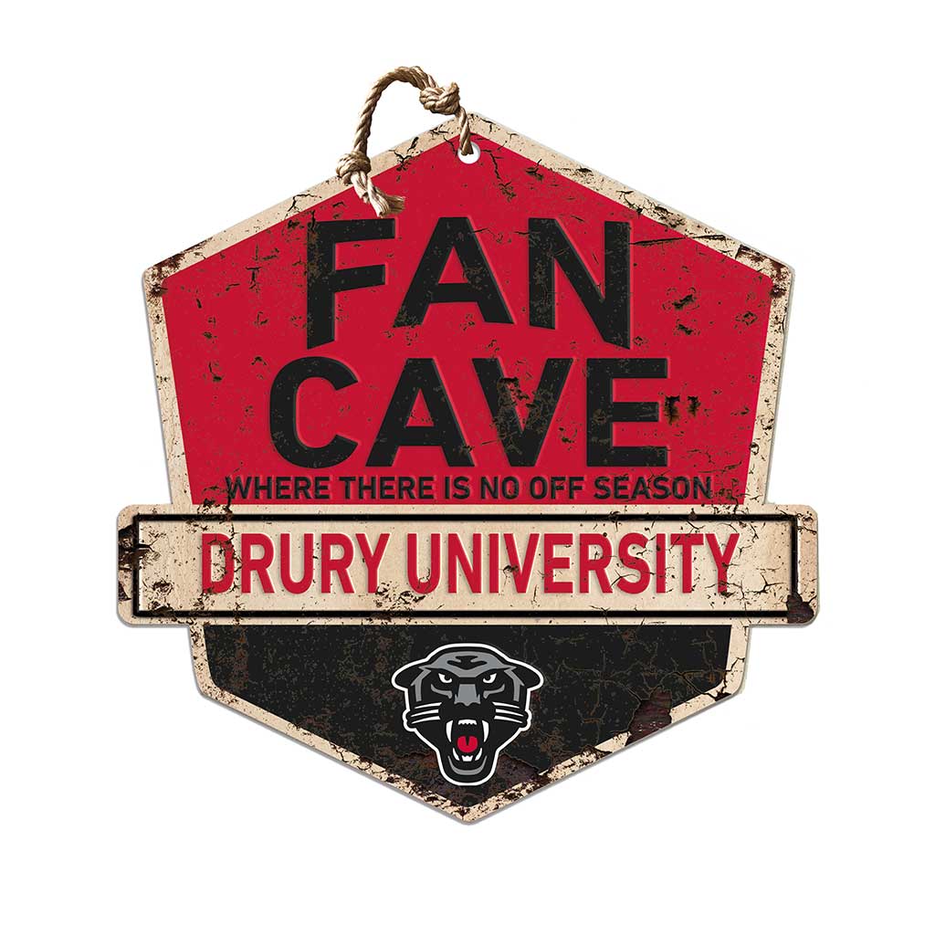 Rustic Badge Fan Cave Sign Drury University Panthers