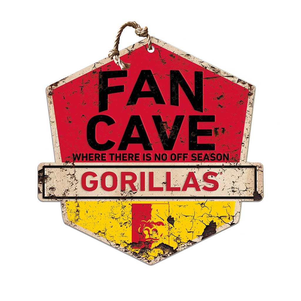 Rustic Badge Fan Cave Sign Pittsburg State University Gorilla
