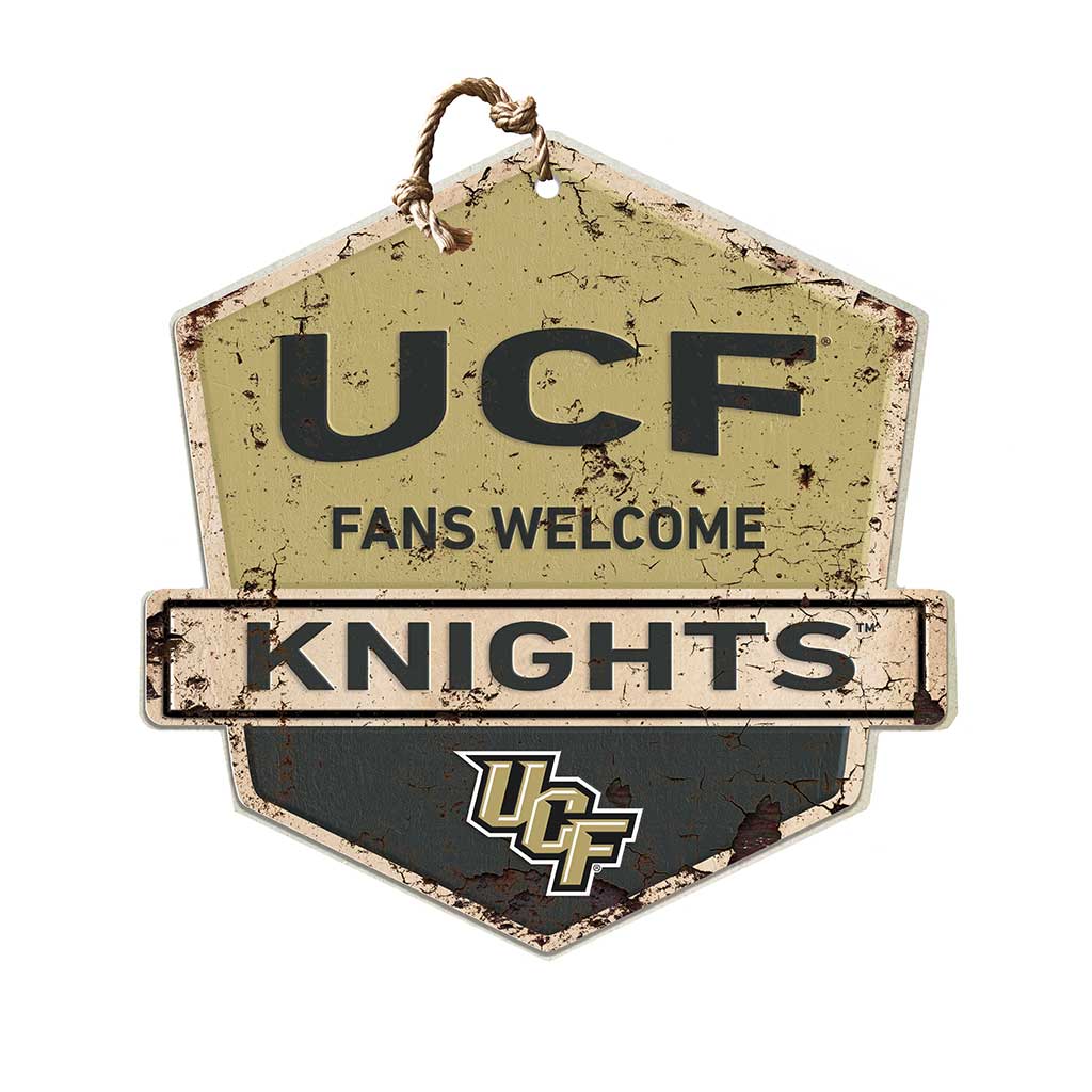 Rustic Badge Fans Welcome Sign Central Florida Knights