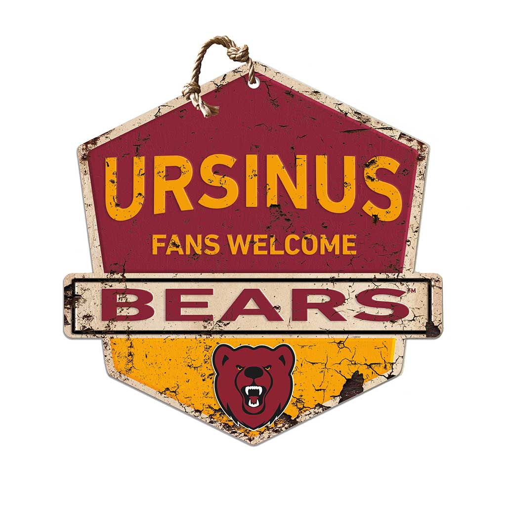 Rustic Badge Fans Welcome Sign Ursinus College Bears