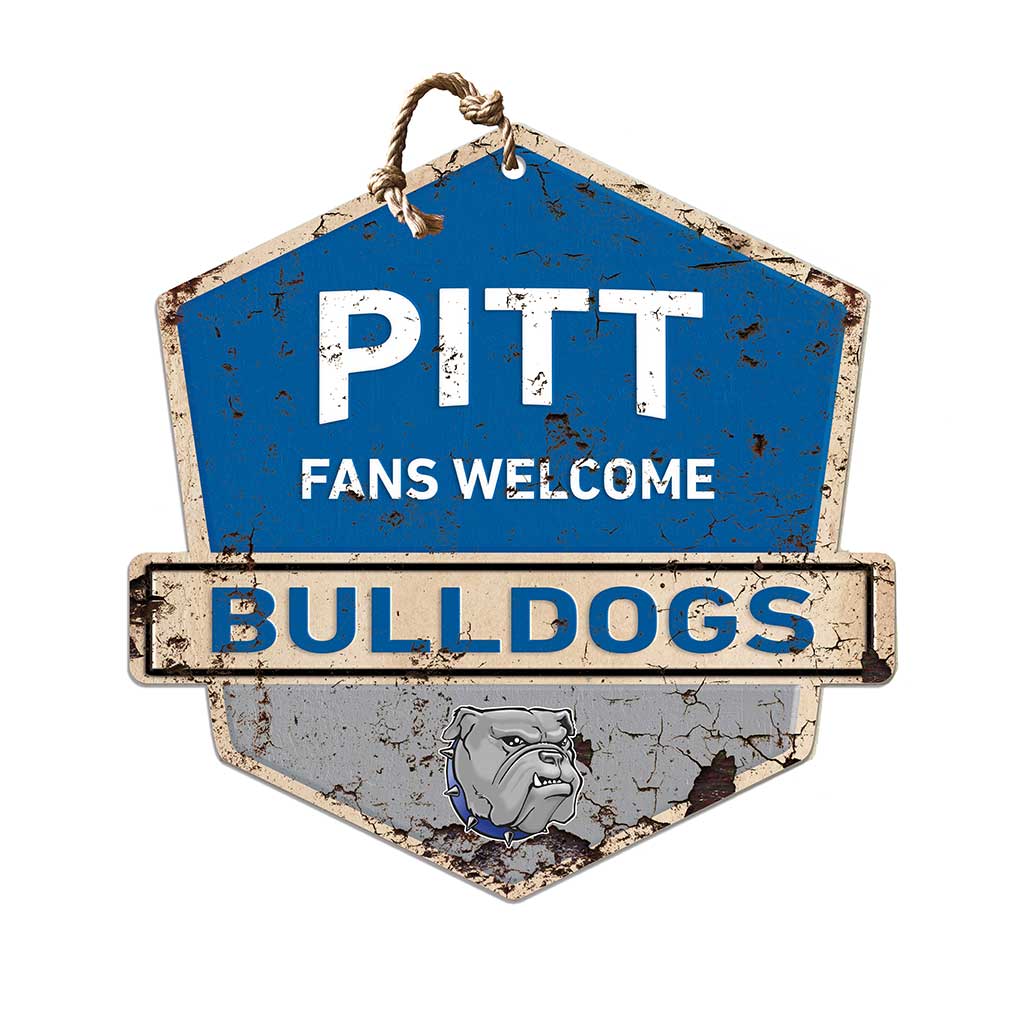 Rustic Badge Fans Welcome Sign Pitt Community College Bulldogs