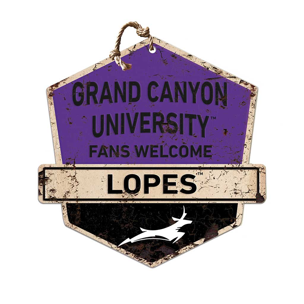 Rustic Badge Fans Welcome Sign Grand Canyon Antelopes