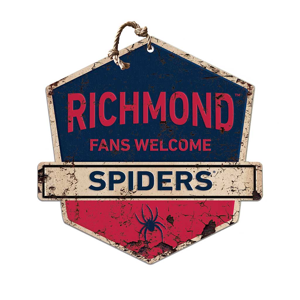 Rustic Badge Fans Welcome Sign Richmond Spiders