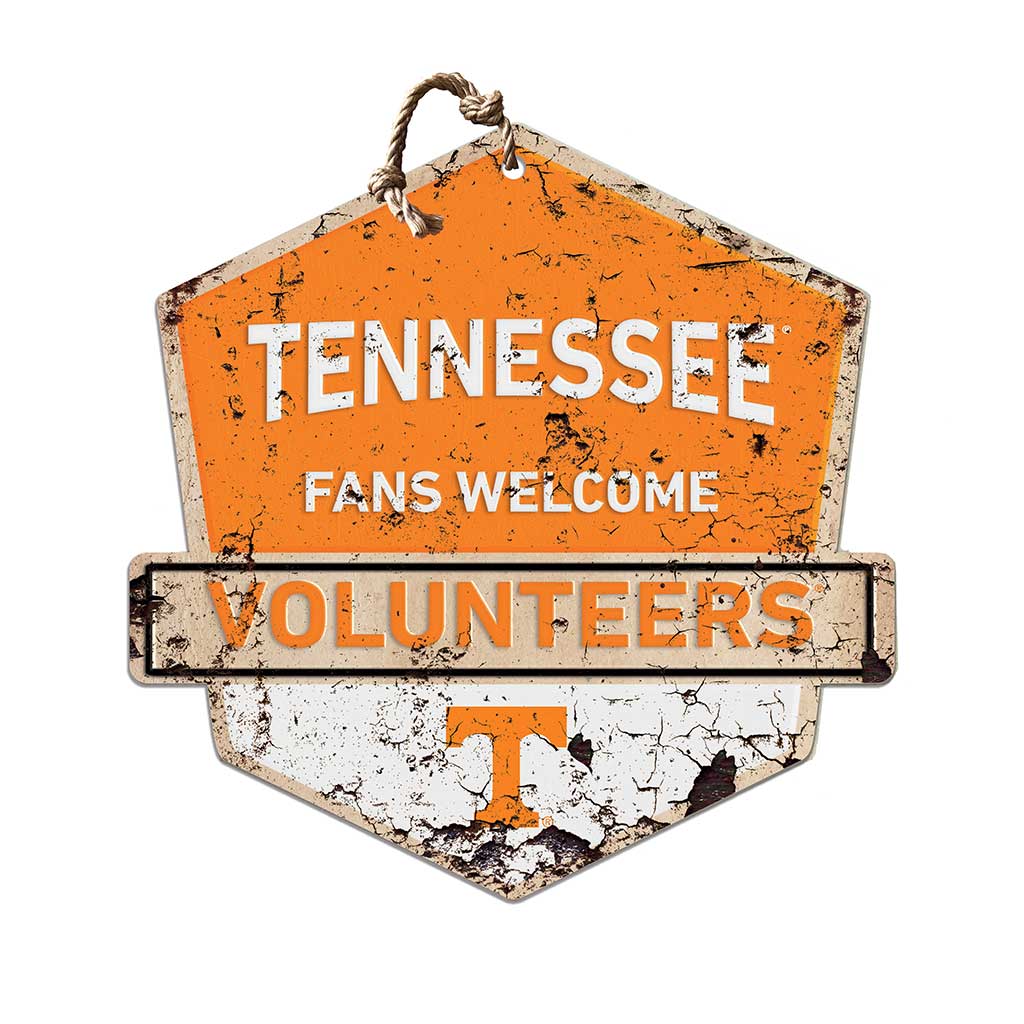 Rustic Badge Fans Welcome Sign Tennessee Volunteers