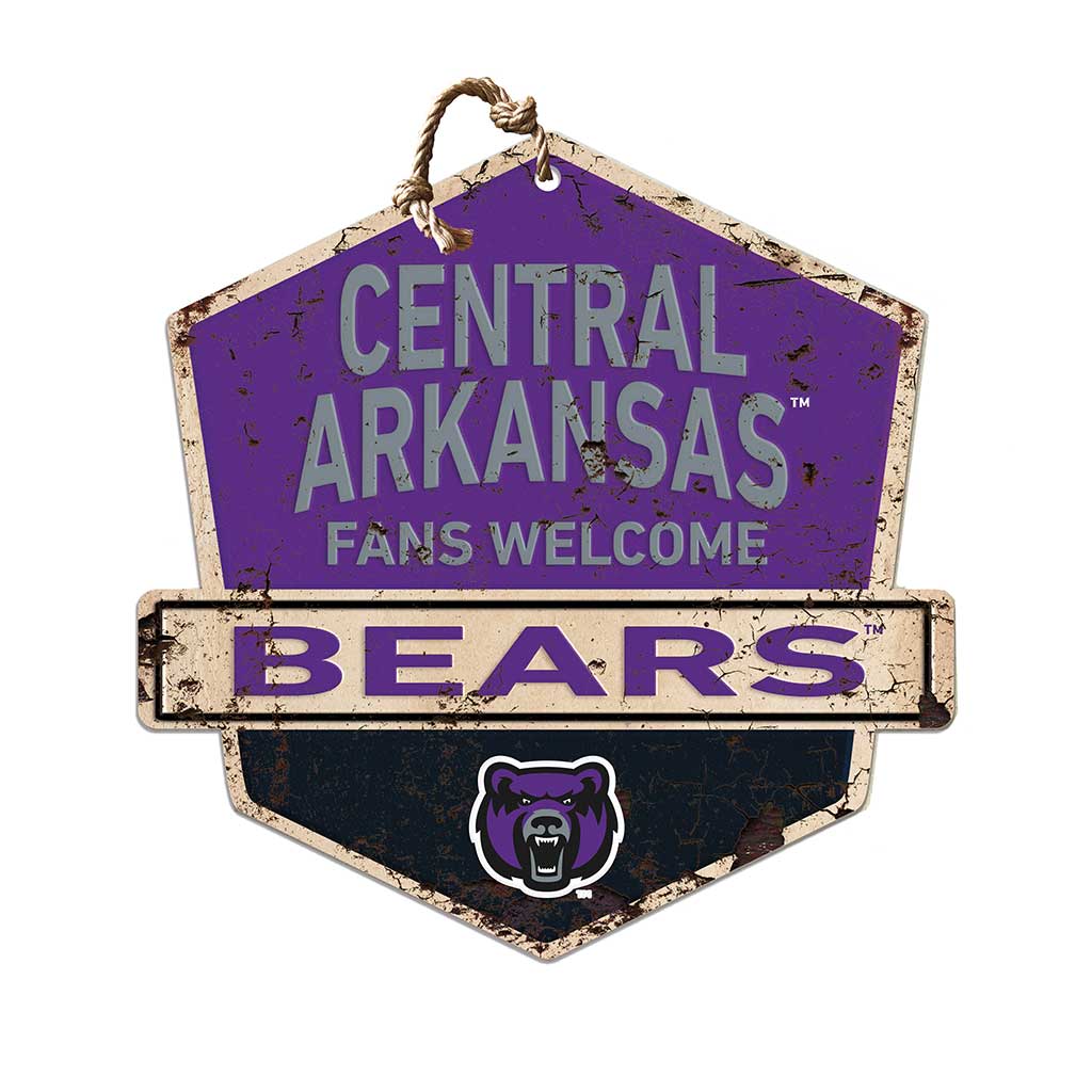 Rustic Badge Fans Welcome Sign University of Central Arkansas Bears