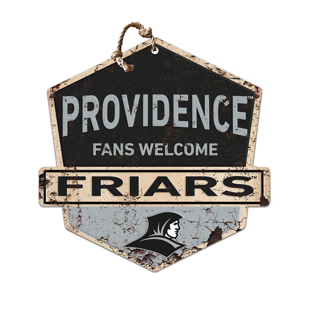 Rustic Badge Fans Welcome Sign Providence Friars