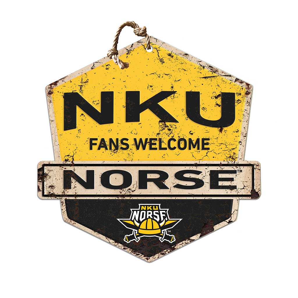 Rustic Badge Fans Welcome Sign Northern Kentucky Norse