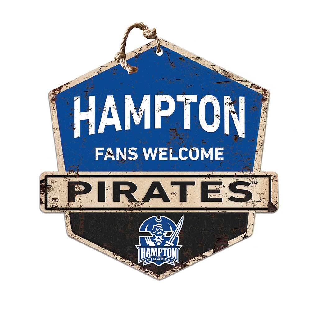 Rustic Badge Fans Welcome Sign Hampton Pirates