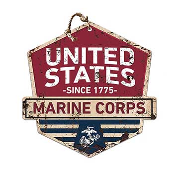 Rustic Badge Logo Sign Marines