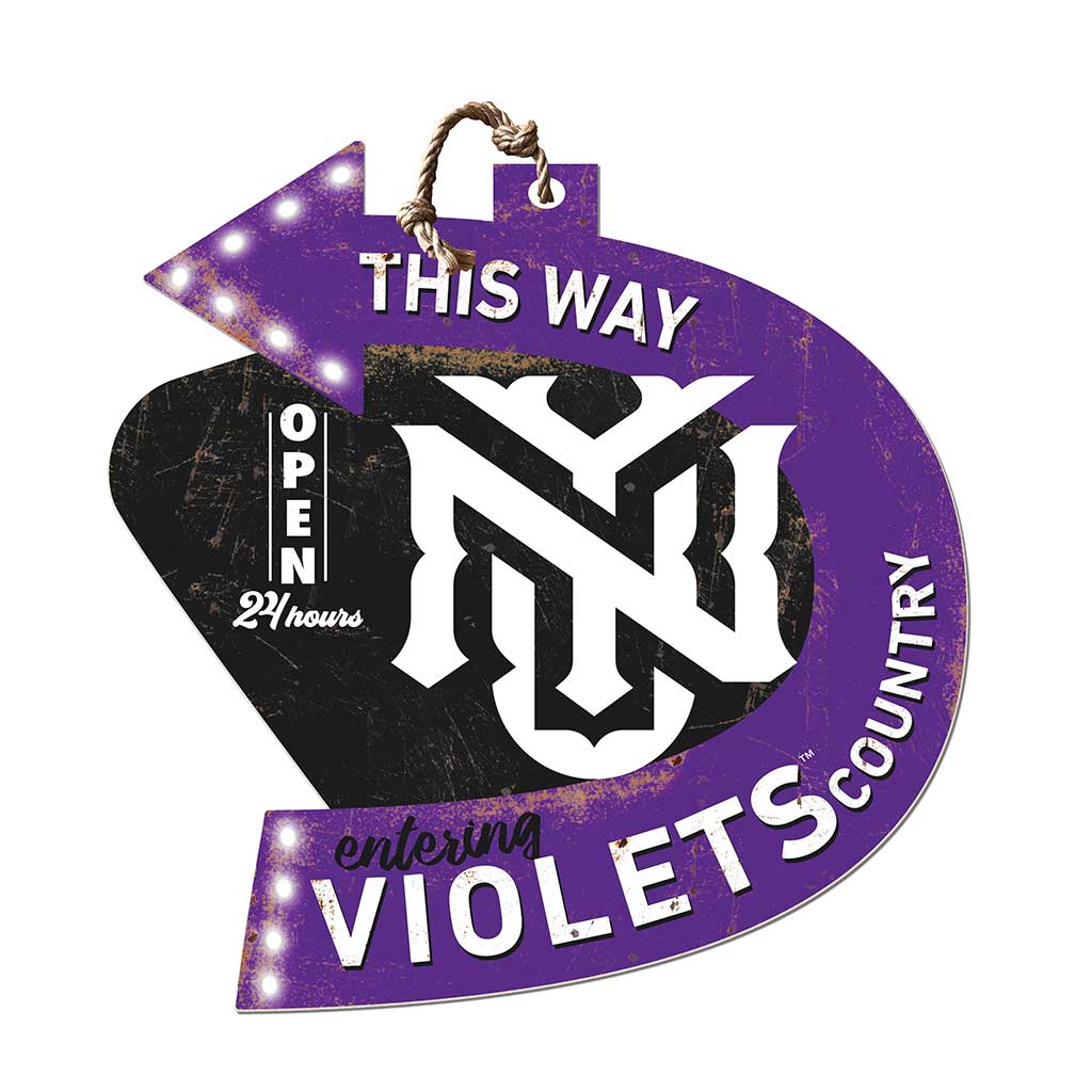 Arrow Sign This Way New York University Violets