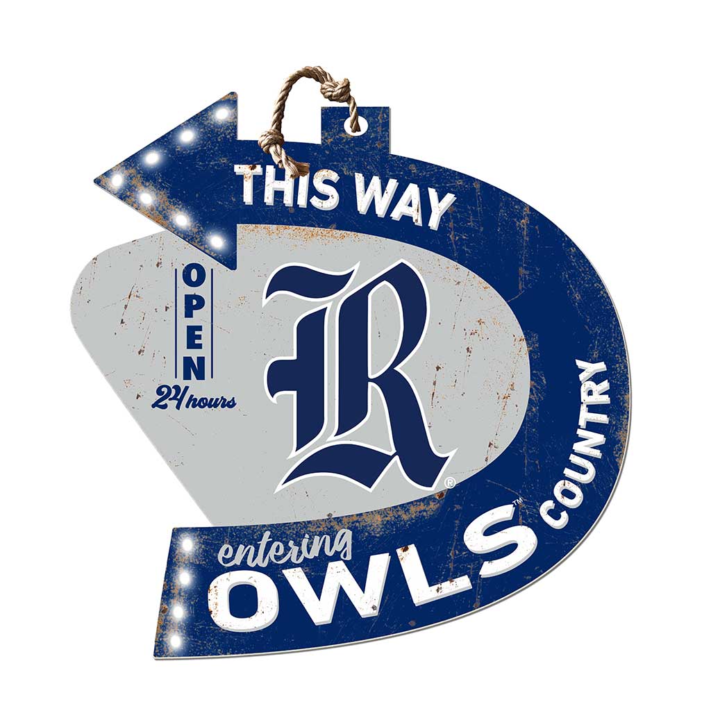 Arrow Sign This Way Rice Owls